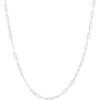 Spero London Women's Sterling Silver Large Rectangular Chain Necklace
