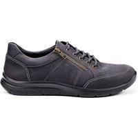 Hotter Men's 'Finn' Dual Fit Trainers in Dark Grey | Size: 10