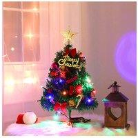 Living and Home 50cm Tabletop Mini Christmas Tree with LED Light, Candy & Gift Boxes