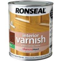 Ronseal Interior Varnish Quick Dry Matt Dark Oak 750Ml