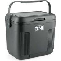 Trail Outdoor Leisure Cool Box 22L Insulated Hard Cooler Hot Food Cold Food Drink Picnic Beach Camping in Grey