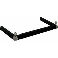 Oypla Adjustable Chrome Fire Fender Fireplace Surround in Black