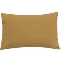 Smart Living Polycotton Bed Linen Luxury Fitted Bedsheet or Pillowcase Pair NonIron in Mustard | Size: Standard Pillow Case