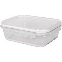 Harbour Housewares 1.5L Glass Food Storage Container - Reusable Airtight Meal Prep Tubs in White