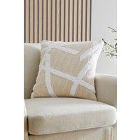 Appletree 'Otto' 100% Cotton Tufted Textured Filled Cusion in Natural | Size: 43 cm x 43 cm