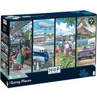 The House Of Puzzles 4 x 500 Piece - Going Places 500 Piece Jigsaw Puzzles - Multi Pack