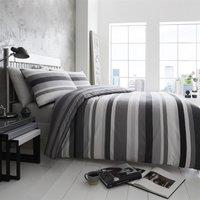 Portfolio Living Simply Stripes Duvet Cover Set Bedding in Charcoal | Size: King