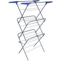 DELCASA 3 Tier Clothes Airer 15m Foldable Laundry Rack in Black