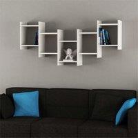Decortie Bat' Modern Floating Shelf 151cm Width in White | Size: 1 Pack