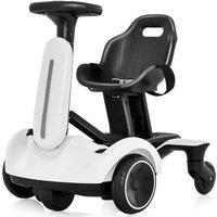 Costway 360 Spin Kids Ride on Drift Car Outdoor Children 6V Electric Go Kart Toys in White