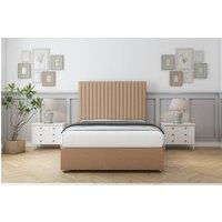 Comfort Beds Denver Dumfries Divan Base No Drawers - 54 Headboard in Light Brown | Size: King