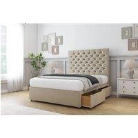 Comfort Beds Winslow Coniston Divan Base 2 Drawers - 26 Headboard in Cream | Size: Double