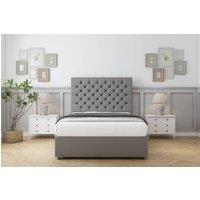 Comfort Beds Winslow Dumfries Divan Base No Drawers - 54 Headboard in Light Grey | Size: Super King