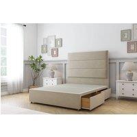 Comfort Beds Rosa Coniston Divan Base 2 Drawers - 26 Headboard in Cream | Size: Super King