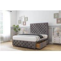 Comfort Beds Florida Naples Divan Base 2 Drawers - 54 Headboard-Footboard in Grey | Size: King