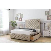 Comfort Beds Florida Coniston Divan Base 4 Drawers - 54 Headboard-Footboard in Cream | Size: Super King