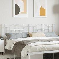 Berkfield Home Metal Headboard White 200 cm