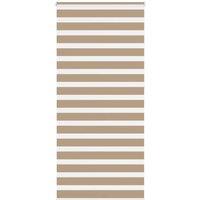 Berkfield Home Zebra Blind Sand Brown 105x230 cm Fabric Width 100.9 cm Polyester