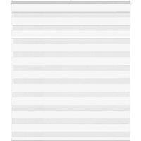 Berkfield Home Zebra Blind White 130x100 cm Fabric Width 125.9 cm Polyester