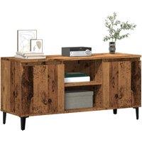 Berkfield Home TV Cabinet Old Wood 102x35x50 cm Engineered Wood in Brown | Size: 102 x 35 x 50 cm