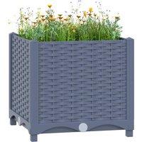 Berkfield Home Raised Bed 40x40x38 cm Polypropylene in Grey | Size: 40 x 40 x 38 cm