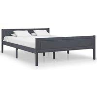 Berkfield Home Bed Frame Solid Pinewood Grey 160x200 cm