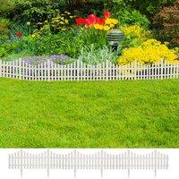 Berkfield Home White Lawn Divider 17 pcs / 10 m