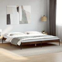 Berkfield Home Bed Frame without Mattress Brown Oak 200x200 cm