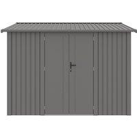 Rowlinsons 10 x 10 Feet Brentvale Premium Apex Shed - L304 x W296 x H228 cm in Grey