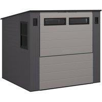 Rowlinsons 8 x 7 Cabana Entertainment Shed & Bar - Resin - L222 x W250 x H226 cm in Grey
