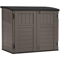 Rowlinsons Stow-Away Store - Resin - L83 x W135 x H116 cm - Stone Grey