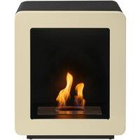 Adam Fires & Fireplaces Mira Bio Ethanol Stove in Cream in Beige