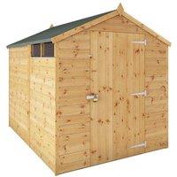 Mercia 8 x 6 Feet Shiplap Security Apex Shed - L240.8 x W189.2 x H198.9 cm in Brown