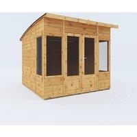 Mercia 8 x 8 Feet Premium Helios Summerhouse - L295.1 x W247.6 x H215.7 cm in Brown