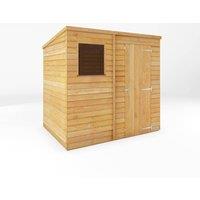 Mercia 7 x 5 Feet Overlap Pent Shed - L155.8 x W213.4 x H201 cm - Brown