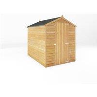 Mercia 7 x 5 Feet Overlap Apex Windowless Shed - L215 x W160.3 x H191.9 cm in Brown