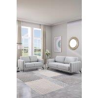 More4Homes Oslo Modern Scandi Style Fabric Living Room 2+3 Seater Sofa Set in Light Grey
