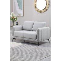 More4Homes Oslo Modern Scandi Style Fabric Living Room 2 Seater Sofa in Light Grey