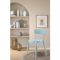 Fusion Living Plastic Bistro Dining Chair in Baby Blue