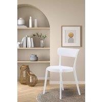 Fusion Living Plastic Bistro Dining Chair in White