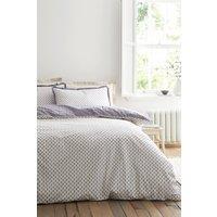 Bianca 'Amelie' 200 Thread Count Cotton Reversible Duvet Cover Set in Blue | Size: King