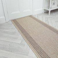 runrug Hallway Runner Rug - Non-Slip, Hardwearing, 5mm - 'Natura' in Beige | Size: 66 cm x 270 cm