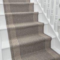 runrug Stair Runner Carpet - Durable, Non-Slip, 5.4mm - 'Natura' in Beige | Size: 80 cm x 510 cm