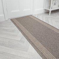 runrug Hallway Runner Rug - Non-Slip, Hardwearing, 5mm - 'Natura' in Brown | Size: 80 cm x 180 cm