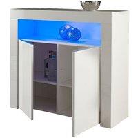 Moderna Sideboard Cabinet with LED White 90cm