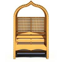 Shires Bejoda 4 x 3 Feet Pressure Treated Arbour - L715 x W124 x H210.1 cm in Brown