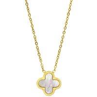 Say It With Clover Necklace Gold & Pearl | Size: 18 inches