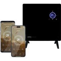 DMD Collective Smart Wi-Fi Glass Panel Heater Touchscreen 1000W Freestanding & Free Wall Brackets in Black