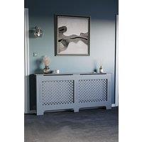 Home Discount Vida Designs Oxford MDF Radiator Cover Extra Large, 820 x 1720 x 190mm in Dark Grey