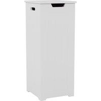 Home Discount Bath Vida Laundry Hamper - Freestanding Compact Bathroom Storage Unit in White